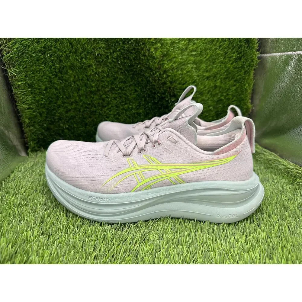 Asics Gel-Nimbus 28 1012B899 Athletic Sneaker Womens 9 Gray Knit Jogging Running